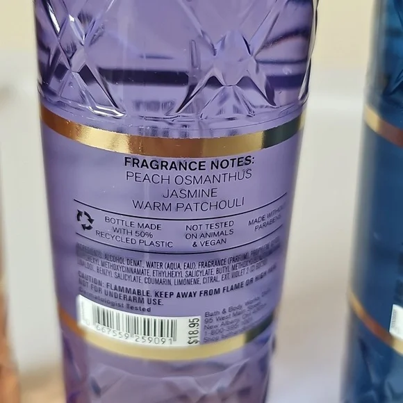 Bath & Body Works Fragrance Mist Trio - Orange, Purple, Blue